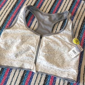 Zip up sports bra